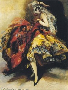 The Bright Shawl — إيفرت شين, Impressionism