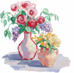 Ephemeral Bloom In Heavy Impasto: A Singular Study Of Tactile Floral Serenity — Adrien Cordier