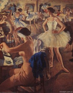In The Dressing Room Ballet (swan Lake) — Zinaida Serebriakova