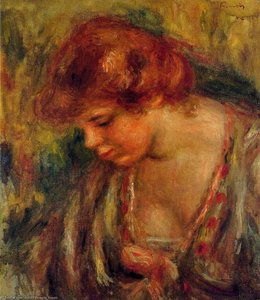 Profile Of Andre Leaning Over — Pierre-auguste Renoir