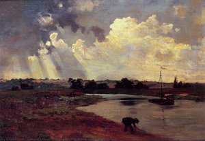 The Banks Of The River — Charles-françois Daubigny