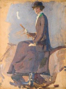 A Portrait Study Of The Duchess Of Westminster (verso) — Sir Alfred James Munnings