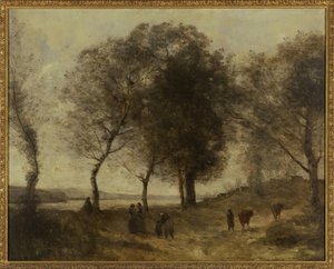 Le Lac (also Known As Le Chemin Des Vaches), Oil On Canvas, Impressionistic Landscape