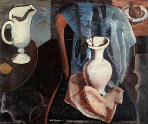 Still Life With Red Chair — Sir William George Gillies