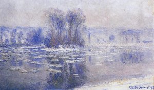 Floes At Bennecourt — क्लाउड मोनेट, Impressionism