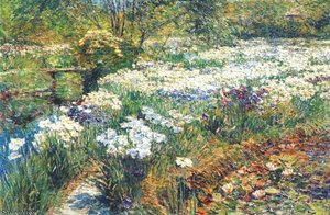 The Water Garden — Frederick Childe Hassam, Impressionism