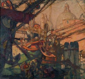 Santa Maria Della Salute, Venice (venetian Anchors) (the Salute, Venice) — Frank Brangwyn