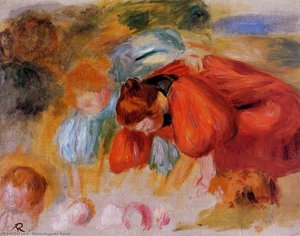 Study For The Croquet Game — أوجين رينوار, Impressionist Style