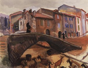Collioure. Bridge With Goats — Zinaida Serebriakova