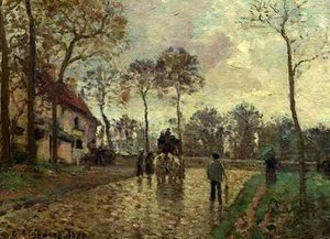La Diligence À Louveciennes — Camille Pissarro