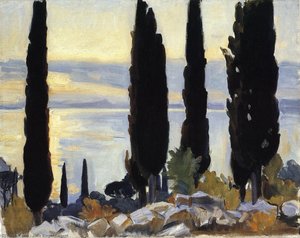 Cypress Trees At San Vigilio — John Singer Sargent