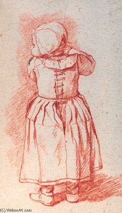 A Study Of A Small Girl Seen From Behind — Jan Josef Horemans The Elder