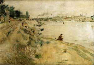 Fisherman On The Bank Of Seine — Jean-françois Raffaelli