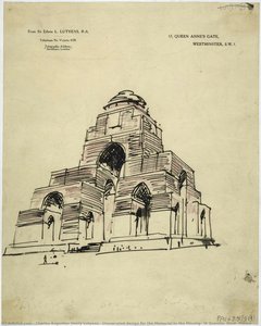 Unexecuted design for the Memorial to the Missing, St Quentin, Nord, France