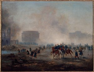 La Rotonde De La Villette Encircled By The Versailles Troops — 귀스타브 불랑제