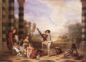 Les Charmes De La Vie (the Music Party) — Jean-antoine Watteau