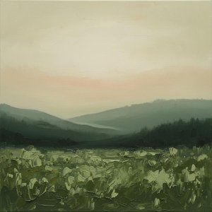 Whispers Of Sage: A Singular Study In Atmospheric Mist And Impasto Light — Laurent Roche