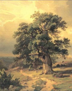 Oaks (study) — Ivan Ivanovich Shishkin