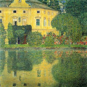 Schlob Kammer On The Attersee, Oil On Canvas, Symbolism
