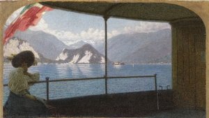 A Boat On Lake Maggiore — Angelo Morbelli