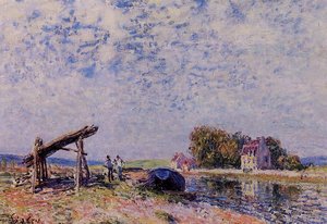 The Loing Canal At Saint Mammes — Alfred Sisley, Impressionism