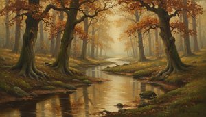 Ethereal Amber: The Silent Flow Of Autumnal Solitude — Lucie Rolland