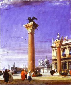 St. Mark's Column In Venice — Richard Parkes Bonington