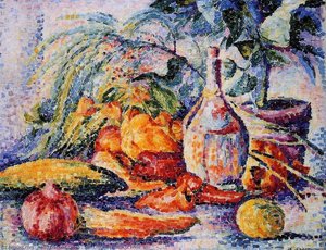 Still Life With Bottle Of Wind — Henri Edmond Cross