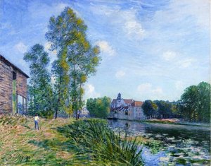 The Loing At Moret In Summer — Сислей, Impressionism