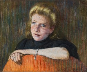 Donna Con Occhi Azzurri (femmes Aux Yeux Bleus; Gli Occhi Azzurri) — Federico Zandomeneghi