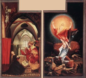 Annunciation And Resurrection — Matthias Grünewald