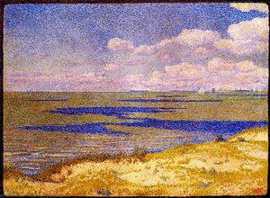 View Of The River Scheldt — Theo Van Rysselberghe, Neo-impressionism