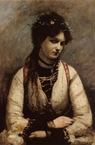 Mademoiselle De Foudras — Jean-baptiste-camille Corot