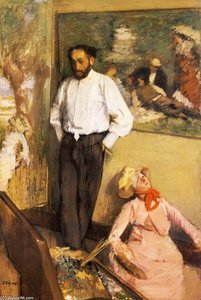 Portrait Von Henri Michel-levy Im Atelier — Hilaire-germain-edgar Degas