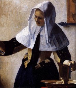 Young Woman With A Water Jug (detail) — Johannes Vermeer