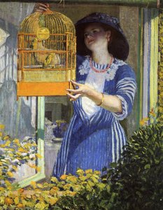 The Open Window (aka The Bird Cage) — Frederick Carl Frieseke