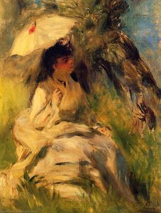 Woman With A Parasol — Pierre-auguste Renoir