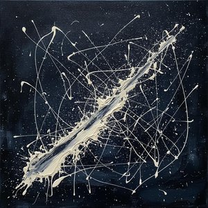 Impasto Bianco Frammentato Che Scheggia Il Blu Mezzanotte — Laurent Lefèvre