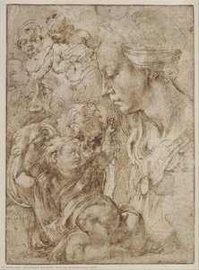 Studio Per L'annunciazione (recto) — Michelangelo Buonarroti