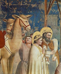 No. 18 Scenes From The Life Of Christ: 2. Adoration Of The Magi (detail) — Giotto Di Bondone