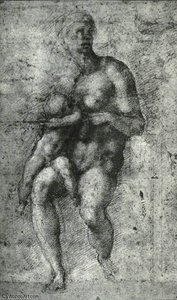 Study For A Holy Family With The Infant St John — Michelangelo Buonarroti
