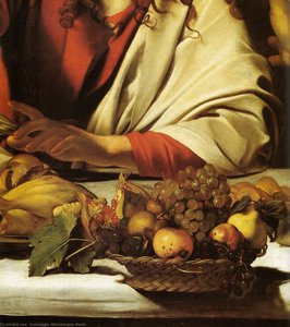 Supper At Emmaus (detail) (17) — Caravaggio