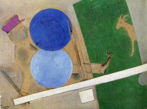 Composition With Circles And Goat — Marc Chagall