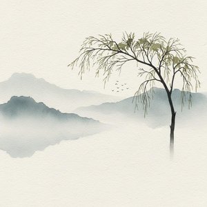 Silent Echoes Of The Mist: A Solitary Sentinel In Slate And Charcoal — Laurent Garnier