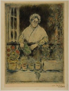 The Old Lady's Garden — Jean-françois Raffaelli