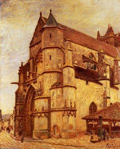 La Chiesa Di Moret, Mattina Di Pioggia — Alfred Sisley