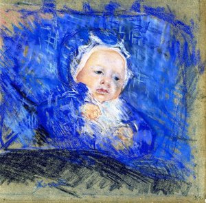 Child On A Blue Cushion — Mary Stevenson Cassatt