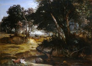 View Of The Forest Of Fontainebleau — Jean-baptiste-camille Corot