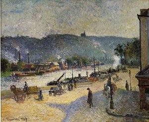 The Quays At Rouen — Camille Pissarro