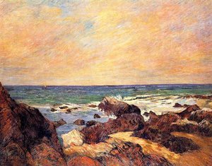 Rocks And Sea — إوجيني هنري بول غاغو, Post-impressionism